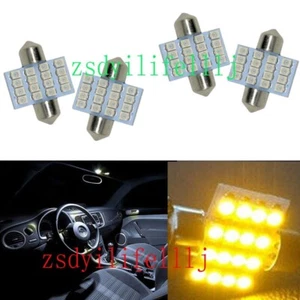 4x For Hyundai ix35 Car Dome Reading Light 31mm 16SMD LED Bulb Lamp Yellow - Picture 1 of 1