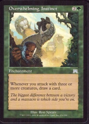 Overwhelming Instinct - Onslaught - Magic MTG - LP - Image 1 of 2