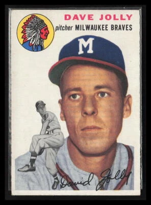 Dave Jolly 1954  Topps #188  Milwaukee Braves - Image 1 of 2
