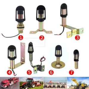 DIN Amber Beacon Rotating Flashing Mount Flexible Pole Tractor Mounting Light - Picture 1 of 23