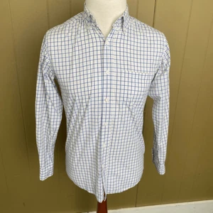 George men S 34-36 button down checker print dress shirt - Picture 1 of 9