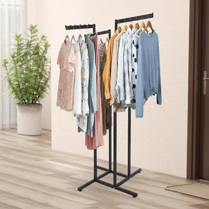 4-Way Adjustable Clothing Rack Clothing Display Rack Clothing Store Clothes Rack - Picture 1 of 20
