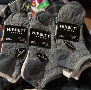 Lot Of 3 Hibbett Sports 4 Pair No Show 5-9 Shoe Size  With Arch Support 12 Pair - Picture 1 of 7