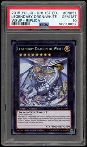 Yugioh PSA 10 GEM MINT Legendary Dragon Of White WSUP-EN051 1st Prismatic Secret - Picture 1 of 2