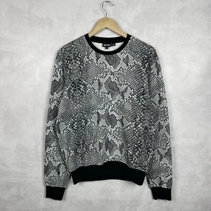Just Cavalli Scales Overprint Sweatshirt Size M - Picture 1 of 21