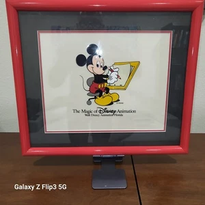 Gerahmt Disney Vintage handbemalt Mickey Mouse MGM Studios Cel Eröffnung Mai 1989 - Bild 1 von 4