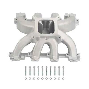 Colector de admisión de carbohidratos catedral de aluminio satinado para Gen III LS1/LS2 Super Victor - Imagen 1 de 4