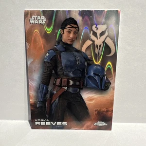 2025 Topps Chrome Star Wars Koska Reeves Raywave Refractor No. 76 - Bild 1 von 2