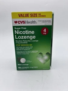 CVS Sugar Free Nicotine Lozenge 168 Mint Lozenges 4mg Exp 03/25 - Picture 1 of 4