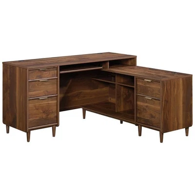 Sauder Clifford Place Engineered Wood L-Shaped Computer Desk in Grand Walnut - Image 1 of 4