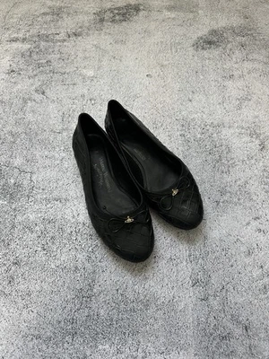 Vivivenne Westwood X Melissa Flats Mini Logo Black 8 US Size - Image 1 of 4