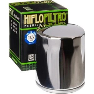 Filtro de aceite cromado Hiflo para Harley modelos de doble cámara 99-16/Buell 1200 94-02 - Imagen 1 de 1