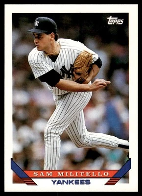 1993 Topps Sam Militello New York Yankees #624 - Image 1 of 2