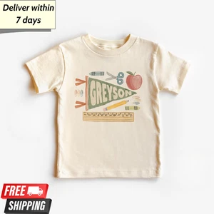 Back to School Personalized Boy Name Toddler Shirt 1st Day of School Outfit - Picture 1 of 5