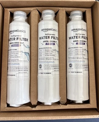 AmazonBasics Refrigerator Water Filters (3) AMZN-00020B-P Replaces Samsung DA - Image 1 of 3