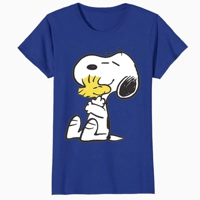 Peanuts Snoopy Woodstock Vintage Hug BFFs Love Retro 80s 90s Women's T-Shirt - Image 1 of 4