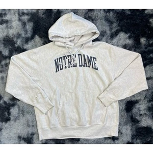 Champion Reverse Weave Notre Dame Grey Pullover Hoodie Men's Size XL - Picture 1 of 4