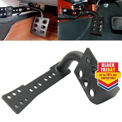 Steel Dead Pedal Left Side Foot Rest for Jeep Wrangler JK JKU 2007-2018 Black Foto 1 de 4
