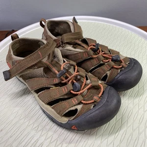 KEEN Water Shoes Sandals H2O Kids Youth Size 5 Brown Orange Fabric - Picture 1 of 11