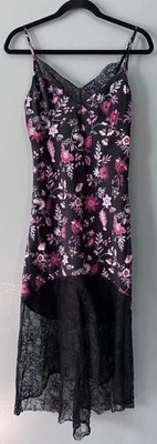 Baby Doll Midi Dress Small Floral Lace Y2K Cottagecore Retro Vintage Fairy - Image 1 of 4