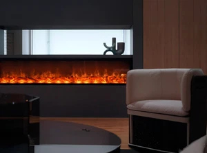 Elektrobrenner / Kamineinsatz, Kamin LED 300x20×50cm 1500W schwarz CAMINETTO - Bild 1 von 10