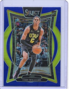 2024-25 Panini Select - Concourse Blue Prizm Cody Williams RC #71 Utah Jazz - Bild 1 von 2