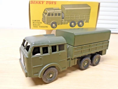 60-е Meccano-DINKY TOY Французский 80D Berliet Литой Металл Вездеход Военный Грузовик OB - Изображение 1 из 4