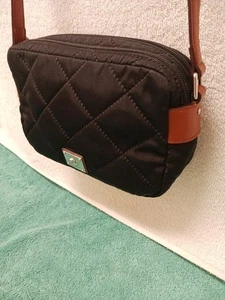 Ralph Lauren RLL Umhängetasche 2 Reißverschluss klein schwarz gesteppt TOP - Bild 1 von 15