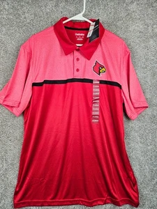 Louisville Cardinals XL Polo T Shirt Red and Black Size XL Captivating NWT - Picture 1 of 12
