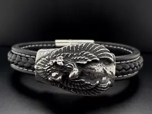 JOYERÍA CAZA PULSERA PIEL CON ACERO INOXIDABLE - Imagen 1 de 3