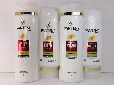4 Pantene Pro-V Radiant Color Shampoo & Conditioner, Vibrant Shine, 2 of Each - Image 1 of 2