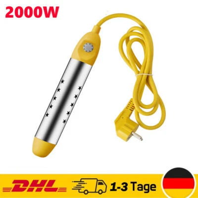 ZREE EU 2000W Poolheizung Tauchsieder Badewanne Wasser Heizung Eimersieder Heizstab