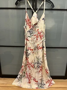New Anine Bing Aubrey Silk Slip Dress Floral V-Neck Pullover Sleeveless Sz S - Picture 1 of 4