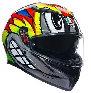 AGV K3 ECE 22.06 Full Face Motorcycle Helmet Pinlock - Birdy 2.0 Grey/Yellow/Red - Picture 1 of 7