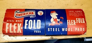 Vintage American Steel Wool Flex - Fold Pads Box with Pads - Country Store Stock - Picture 1 of 2