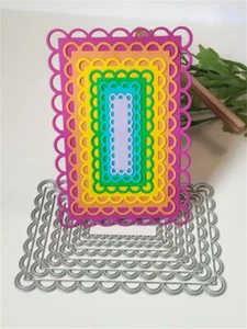 Troqueles de corte de plantilla de metal decoración de ondas de borde álbum de recortes tarjeta de papel grabado - Imagen 1 de 7
