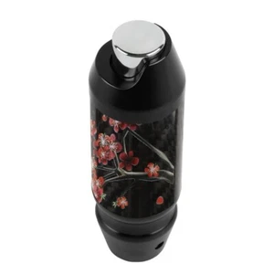 JDM SAKURA FLOWER & Black Carbon Fiber Automatic Stick Gear Shift Knob 3" - Picture 1 of 9