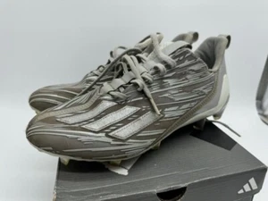 ADIDAS MEN'S ADIZERO FOOTBALL CLEATS LIGHTWEIGHT DURABLE GREY SILVER SIZE 11 - Picture 1 of 8