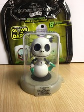 SNOWMAN JACK NIGHTMARE BEFORE CHRISTMAS DISNEY 2" DOMEZ GITD GLOW IN THE DARK