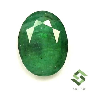 9x7 mm Certified Natural Emerald Oval Cut 1.58 CTS Untreated Loose Gemstone - Picture 1 of 7