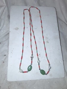 Perlenkette mit Glasbemalt - Bild 1 von 1