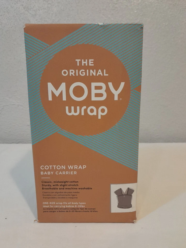 Portabebés The Original Moby Wrap Clásico Algodón Gris Envoltura Para Mamá Comodidad Foto 1 de 4