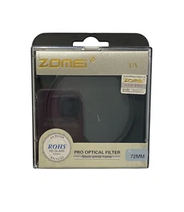 ZOMEI Pro Optical 72mm UV Lens Filter Black Almite Frame, New - Picture 1 of 4