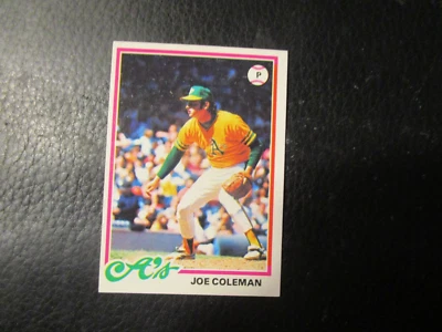 1978 TOPPS#554  JOE COLEMAN As     NM+ - Image 1 of 2