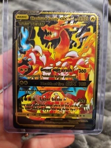 Charizard Family GX Black Foil Fan Art Vinyl Collector Pokemon Card Tag Team - Picture 1 of 5