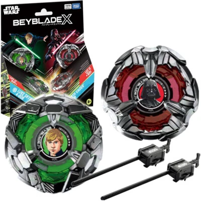 Lanzador oficial Takara Tomy Luke Skywalker 4-80B Darth Vader 4-60P Beyblade X Foto 1 de 4
