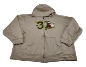 Disney Store Mens XL Certified Grumpy Hoodie Sweatshirt Beige Zip Up Seven Dwarf - Picture 1 of 10