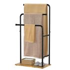 Msoesticc.Dl Free Standing Towel Racks For Bathroom, 3 Tier Metal Floor Towel Ra