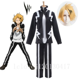 Denki Kaminari Outfit Boku no My Hero Academia Uniform Anzug Perücke Cosplay Kostüm - Bild 1 von 21