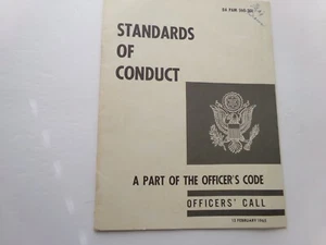 Offiziersaufruf, Verhaltensstandards, US-Armee, 1965, DA PAM 360-301 - Bild 1 von 2